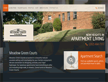 Tablet Screenshot of meadowgreencourts.com